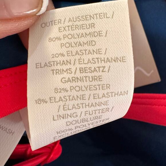 NWT Boden Milos Tankini Swim Top Green Pink Underwired Padded Size 34DD Swimwear - Picture 6 of 9